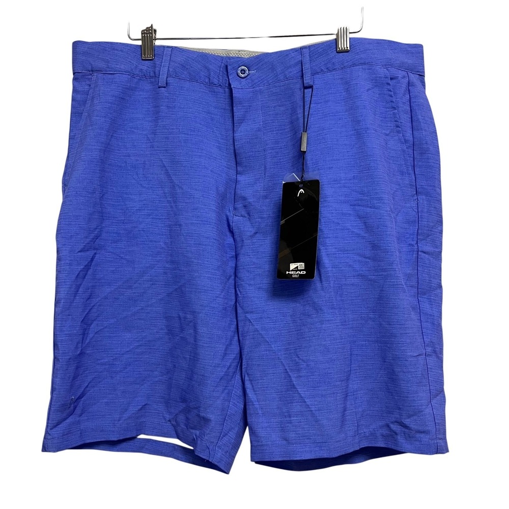 Head Golf Marcello Shorts Mens 38 Blue Wave Runner Performance Stretch Athletic